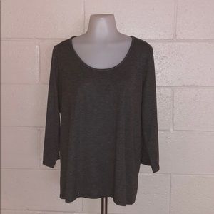 Comfortable, Charcoal Grey, 3/4 Sleeve Shirt